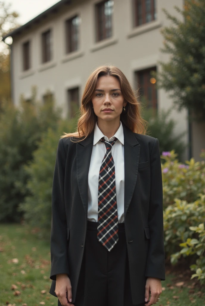 (masutepiece,High quality,16k:1.1),(depth of fields:1.3) ,((front body:1.35)), Ukrainian ,Woman, blonde,makeup,((business suit, black vertical striped pencil skirt )), ,(arms crossed:1.5) (wetting herself:1.5), (desperation:1.75),standing ,necktie peeing self, wetting her clothes normal legs