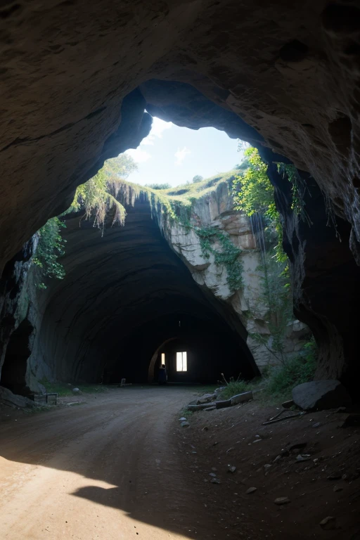 make a cave entrance