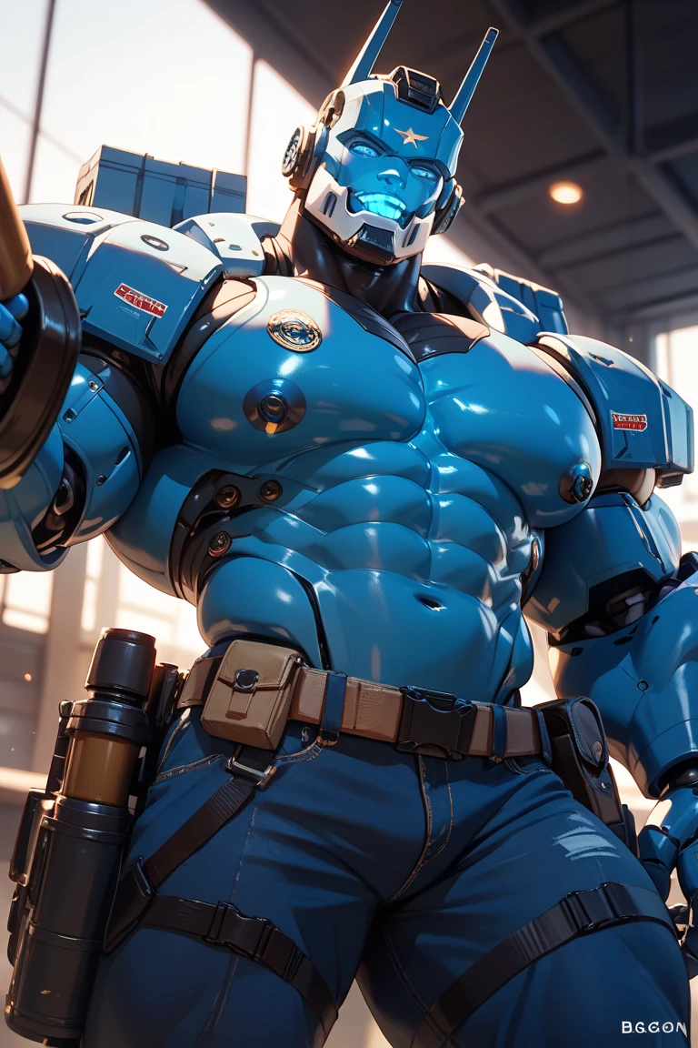 2d, masterpiece, best quality, 4k, 8k, ultra highres, raw photo in hdr, sharp focus, photo realism, real life like, detailed background, wolf anthro,(VALORANT_Kay/O), male, muscular,(robot) ((standing in the bedroom, facing the bed, posing and flexing muscles)), with the cock/penis sticking out all big, thick), (wear latex clothies, opem jacket latex on fullbody,harness,Luscious sperm, sperm all over the body, muscular body, body bulging with muscles, big cock, big penis out ,naughty expression,(arms behind head), (both arms behind head), in love, muscular male, weat detailed background, hi res,perfect red eyes, (by null-ghost, by thebigslick, by darkgem, by honovy