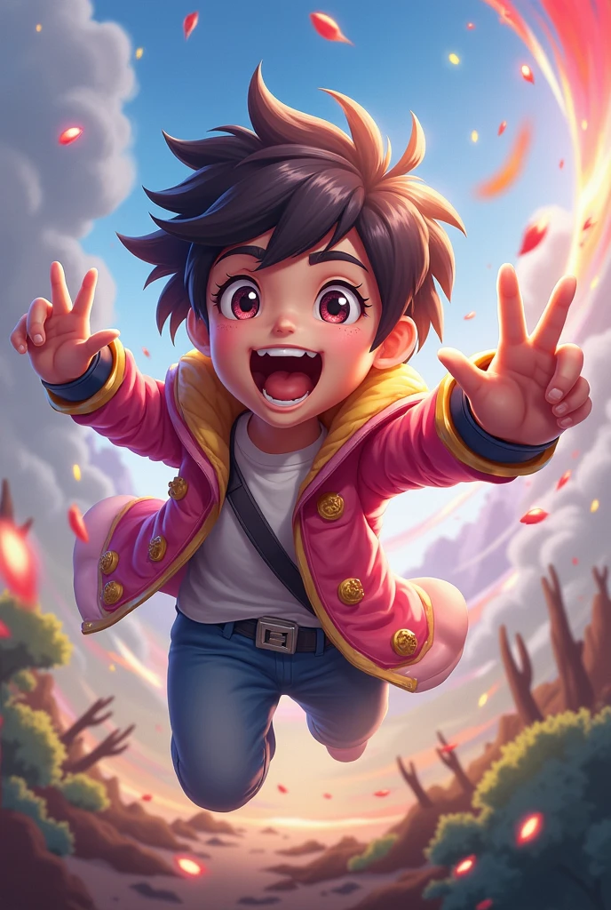 Smiling Boy、falls、dive、Rainbow blue sky、universes、Beautiful steppe、Mysterious art、The Mystery of the Sky、Fantasyart、Distant sky、Lumiere、Shines、Inner peace