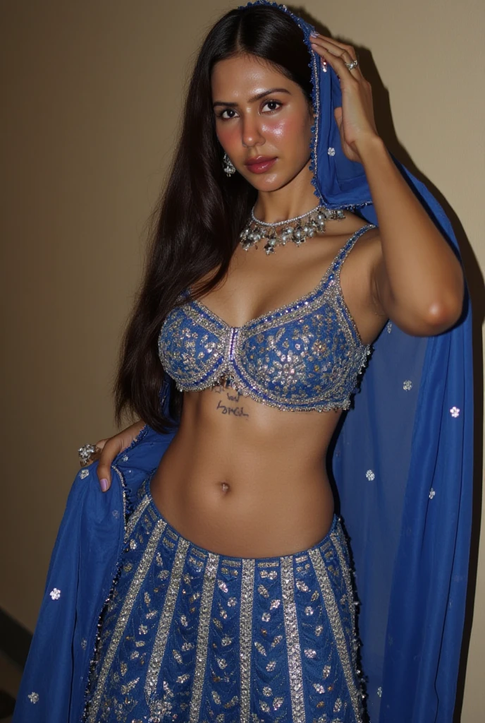 Rakul Preet Singh, 1girl,solo,30 year old,breasts,long hair,cleavage,black hair,navel,midriff,2 piece bikini,big cheeks
best quality,masterpiece,illustration,an extremely delicate and beautiful,CG,unity,8k wallpaper,Amazing,finely detail,masterpiece,official art,extremely detailed CG unity 8k wallpaper,incredibly absurdres,huge filesize,ultra-detailed,highres,extremely detailed,beautiful detailed girl,realistic,rkps woman body
