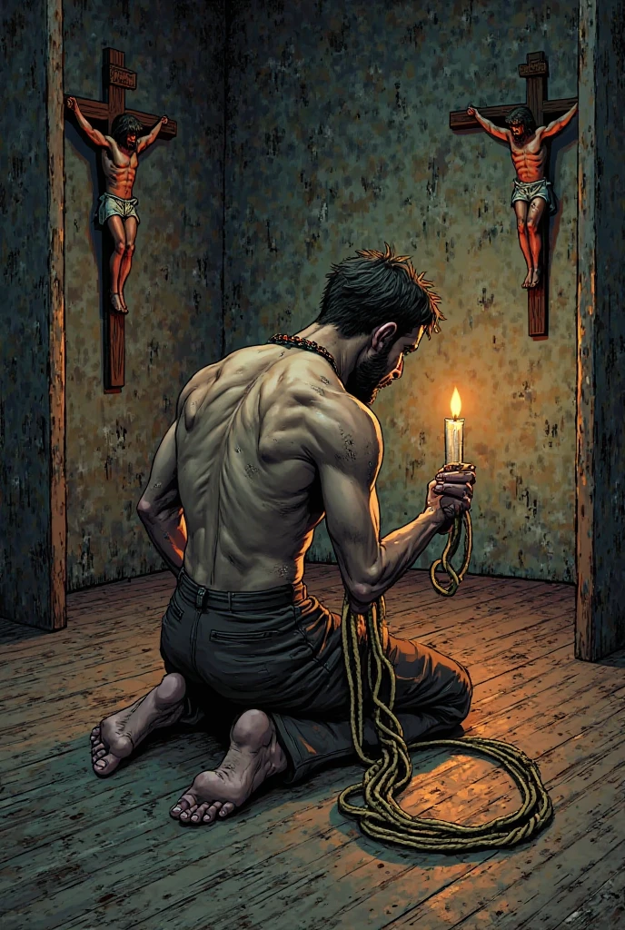 Man tied up and tortured