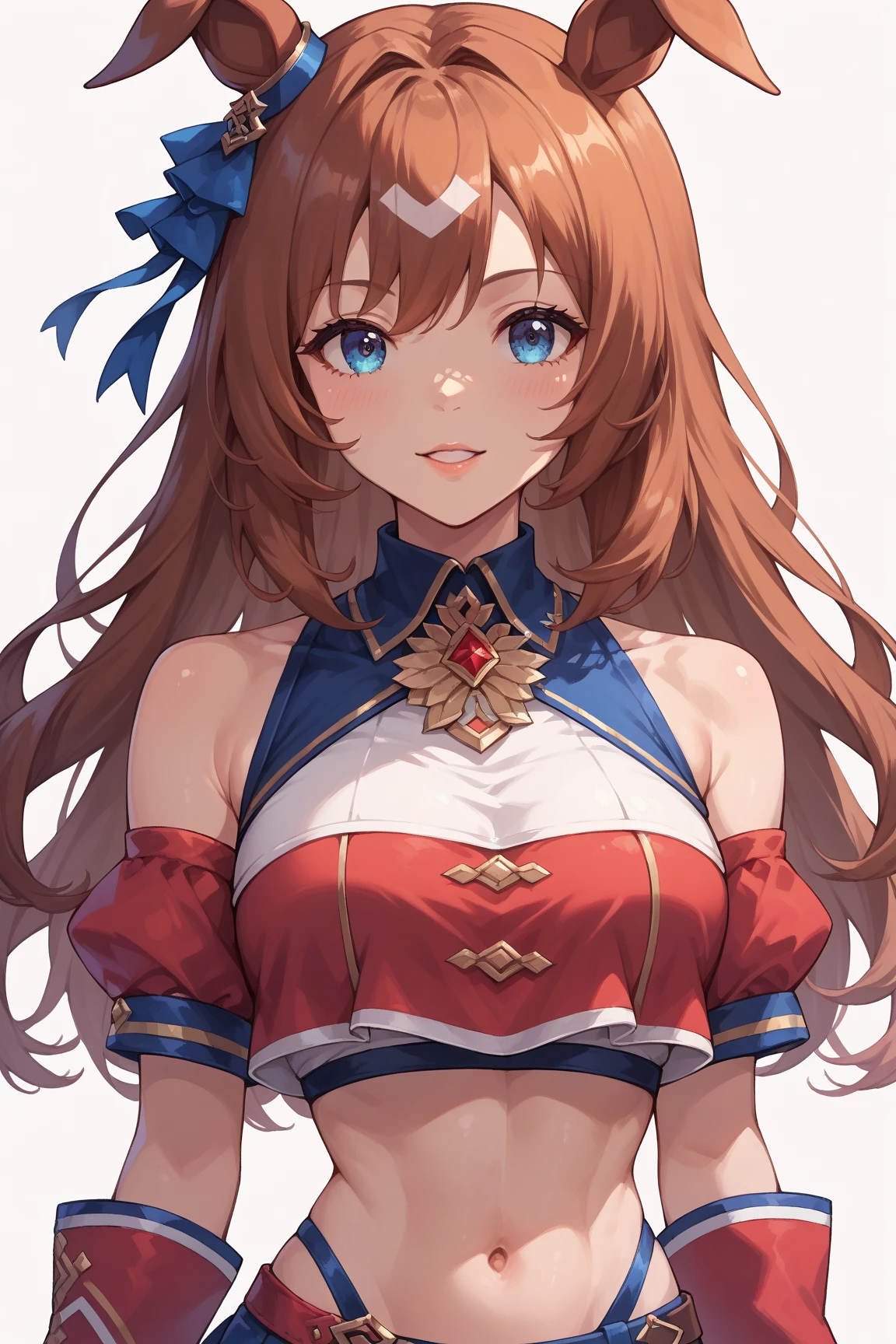 ((((Highest quality、masterpiece、anime style、best quality、high resolution、8k、detailed、ultra-detailed:1.2)))),Beautiful woman with perfect figure:1.4、(Smiling:1.2), double eyelid、30-year-old female、((((One Woman,beautiful face,Beautiful face:1.5)))),Big Breasts、High resolution, accurate, Anatomically correct, High-resolution model, high quality, Very detailed, Ultra high definition、(((Uplifting:1.5)))、Brown Hair、Braid、(((((Aerith Gainsborough:1.2)))))、カウボーイショット、((((( red midriff jacket、white dress:1.5)))))