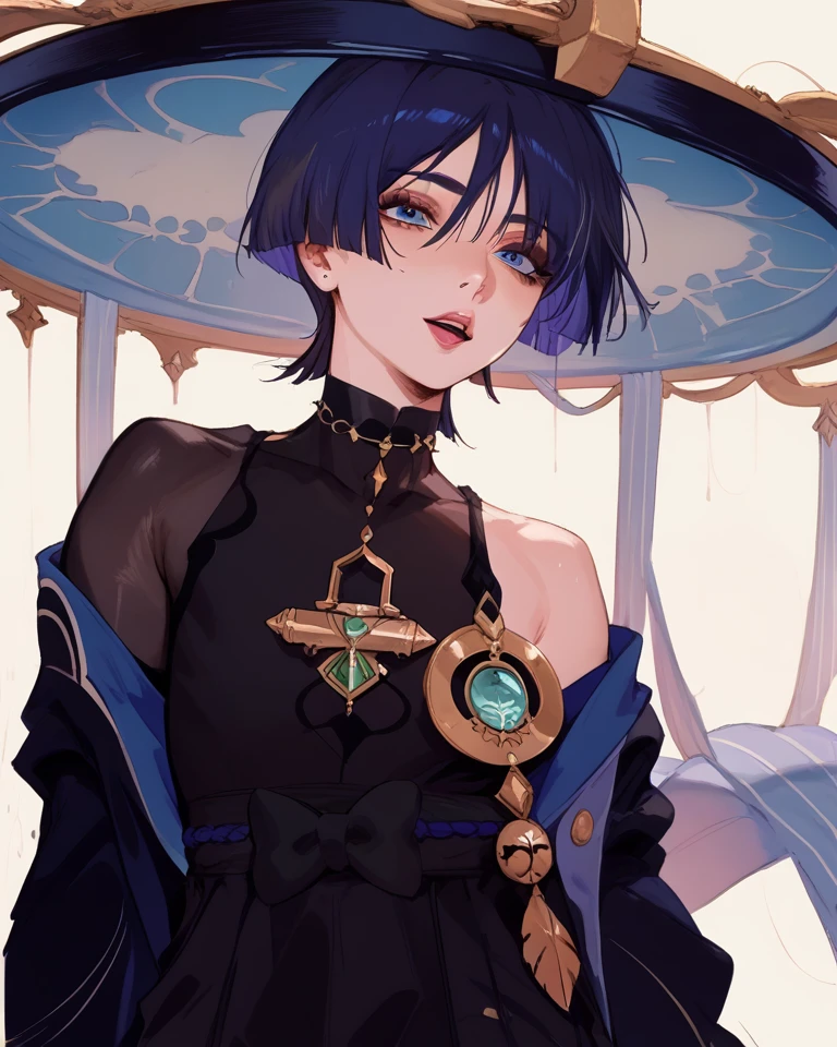 (highest quality:1.2), Very detailed, digital coloring, High Contrast, (masterpiece:1.2), highest quality, Best aesthetics, simple background, a man, purple hair, short hair, flat chest, (cold stare), lemon yellow eyes, Meticulous Eyelash Details, detailed face, (hot gaze, Hot, Glossy, Leaking sigh), white kimono