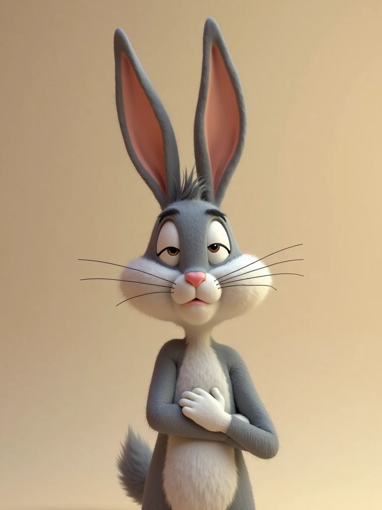 Famous bunitinho ,animated cartoon,profile pic, purple backdrop