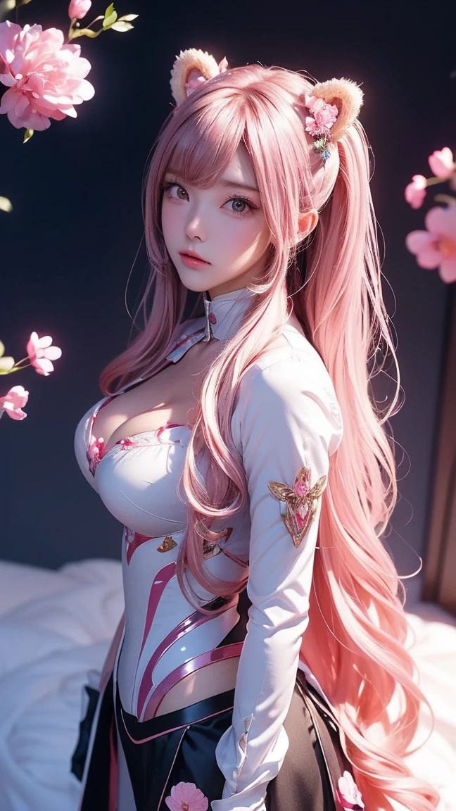 Zero Two / Darling in the Franxx ] Wearing a mask, Barbaric |, by Kamisaka Sekka, Barbaric art style, Beautiful art illustrations, Digital art on pixiv, Anime illustration, Colorful illustration, Supernatural art style, Strange and dark art style, Trending Anime Art, digital Anime illustration, tumbler, by Yanagawa Nobusada