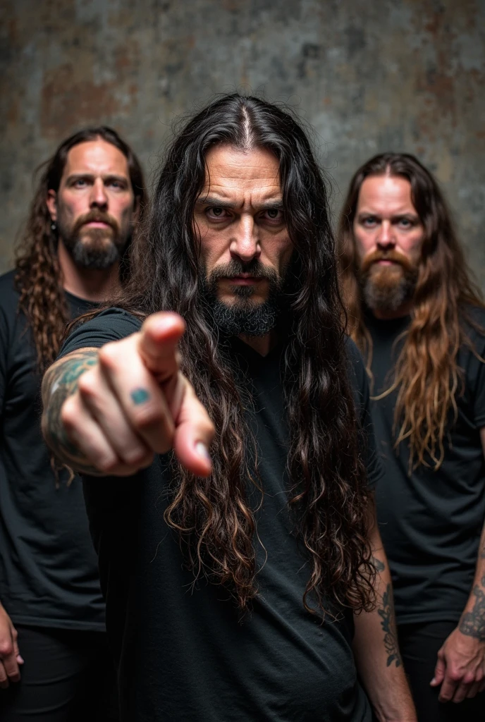 Create a concept photo for a four-piece metal band