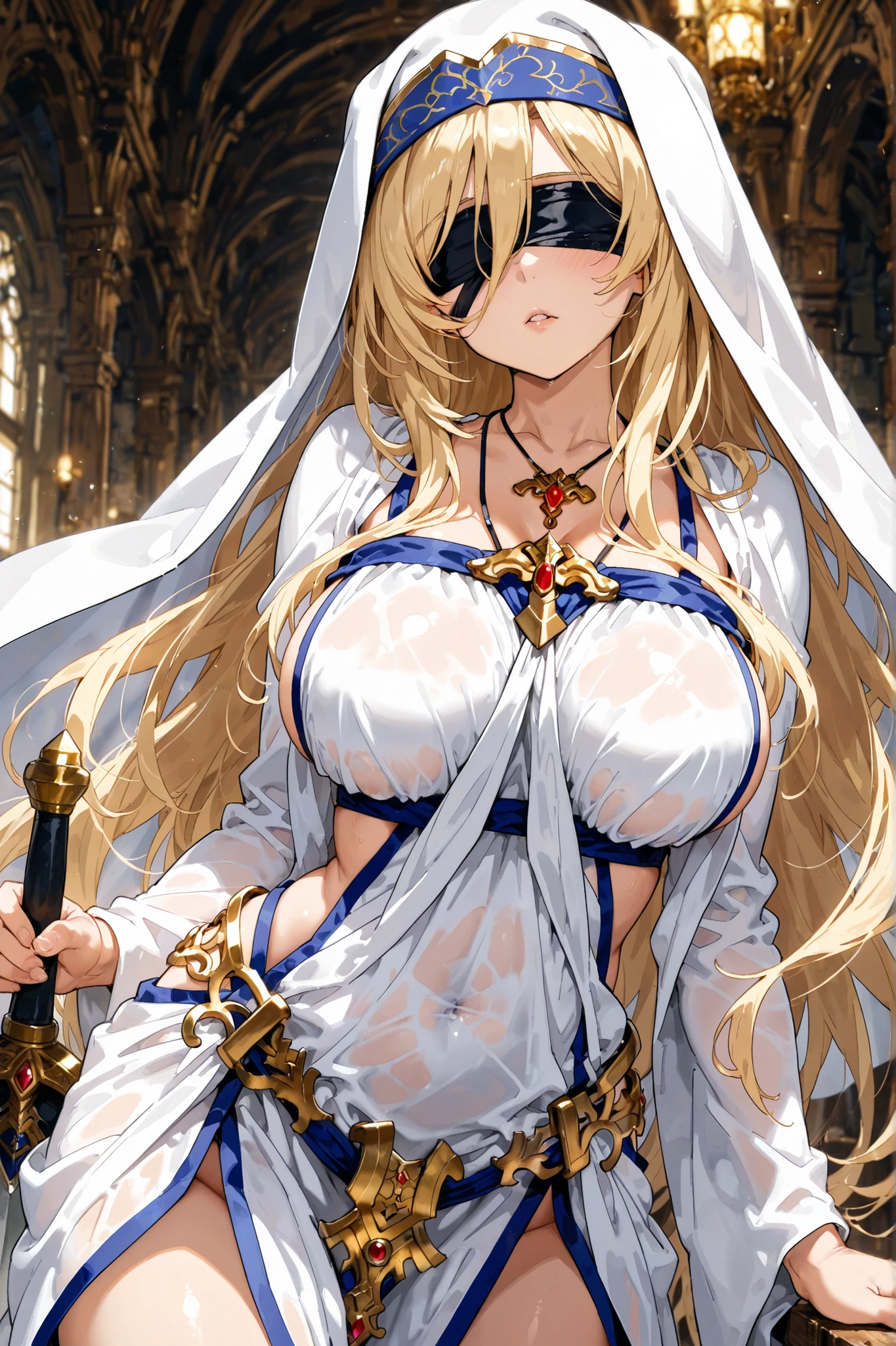 ,sword  maiden（goblin slayer!）,black blindfold