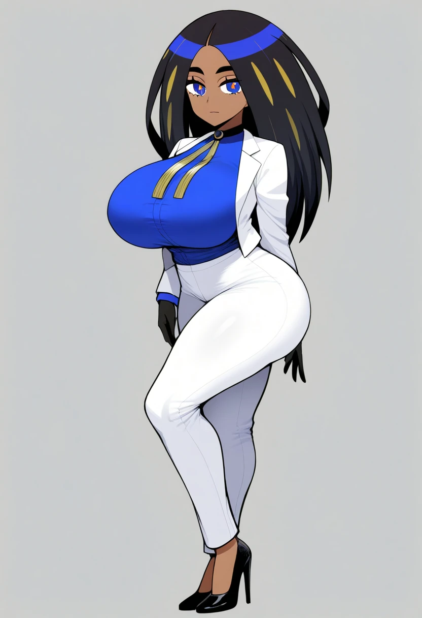 Woman, Black hair, short curly hair, golden eyes, curvy figure, caramel brown skin, cat ears, m white jumpsuit hooded, anime character, high quality, 4k, 8k, realistic