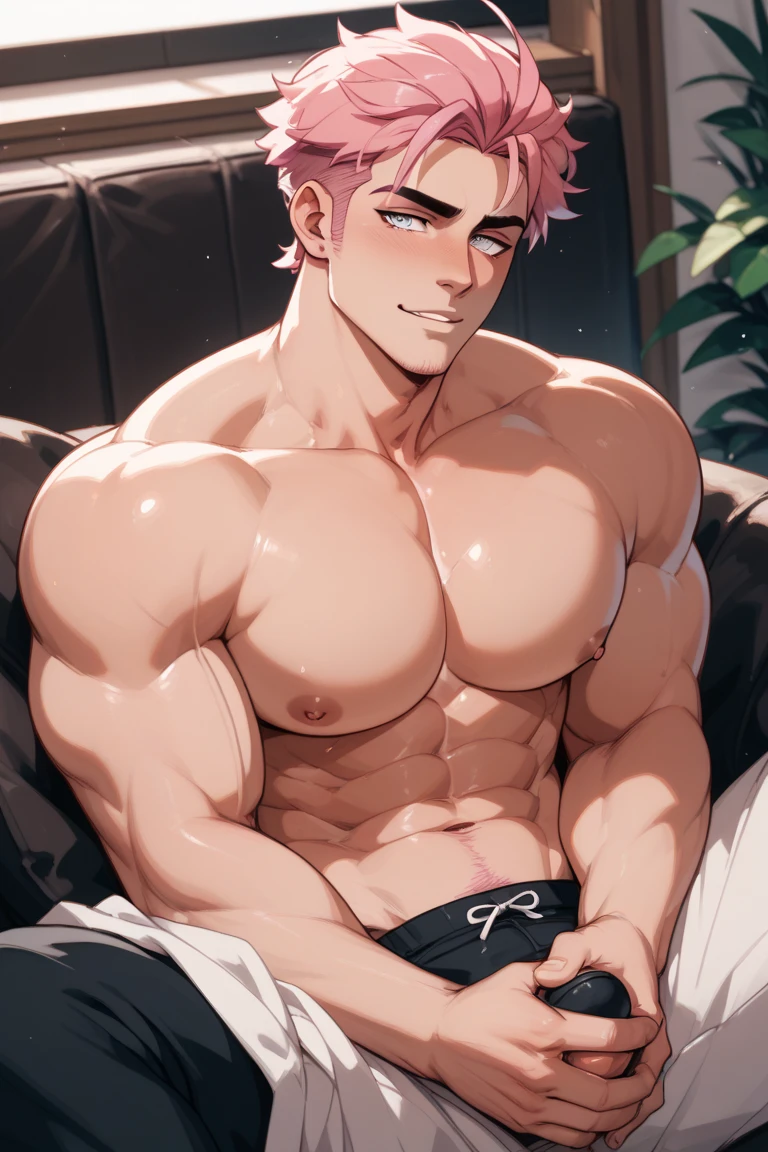 ((best quality)), ((masterpiece)), (detailed), perfect face White boy, lean body, naked, showing his pink buttyhole