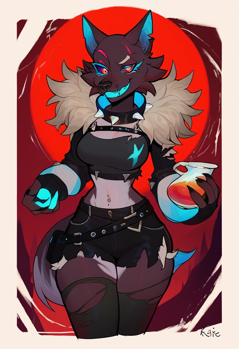 by fluff-kevlar, by Zackary911, by Kenket, by Kilinah, by fluff-kevlar, (masterpiece), (best quality), (anthro furry:1.3, snout:1.2, anthro:1.3, furry:1.2, solo female:1.2), (extremely detailed:1.3), (extremely detailed eyes), (extremely detailed fur), (hourglass figure, curvaceous figure, muscular figure), (wide hips), (curved body), (curved thighs), (huge breasts, perky breasts), (huge butt), (huge tail, fluffy tail), (70 feet tall), (giantess:1.3), (macro:1.3), (dragon skulls and chains covering breasts:1.5), leather panties, (shoulder armor made out of dragon skulls:1.3), (sitting on knees, sitting up straight, perfect posture, bland expression), short hair, red hair, two-toned fur, dark grey fur, light grey underbelly, wolf, red eyes,