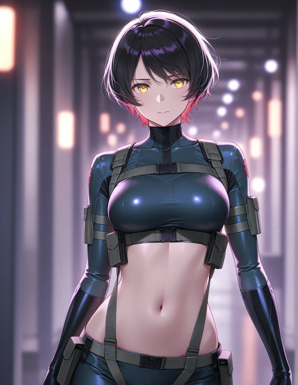 ((masterpiece, best quality))
EdgerunnersSasha, 1girl, black hair, short hair, blue eyes, cyberpunk, smile,   fantasy, intricate, elegant, highly detailed, digital painting, artstation, concept art, smooth, 8k, sharp focus, illustration, art by artgerm and greg rutkowski and alphonse mucha, dinamic poses, upper body