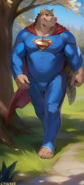 ((there is a man with a beard and a blue shirt on his arm)), (pose:Full Body Shot), (posing:Full Body Shot), (soft shading), (((4k, hi res, Ray tracing))), ((((extreme detailed sweat drops, glistening, glistening body))), (((five fingers, detailed hands))), ((detailed face, (detailed eyes:1.0), detailed)), by zackarry911, by zaush, (by personalami:0.5), looking at viewer, (((horny and happy))), (((old and wise))),shirtless, 1boy, (((body hair))), standing, closed mouth,(((standing))),(((Armpit hair, beard,body hair, nude, thick chest hair, beard, tuft, chest tuft, arm tuft))),(((muscular, dad bod))) ,male focus, black hair, (((naked, nude))), nature, captain hat, (((extreme detailed penis vein))), // ((Human,human penis))