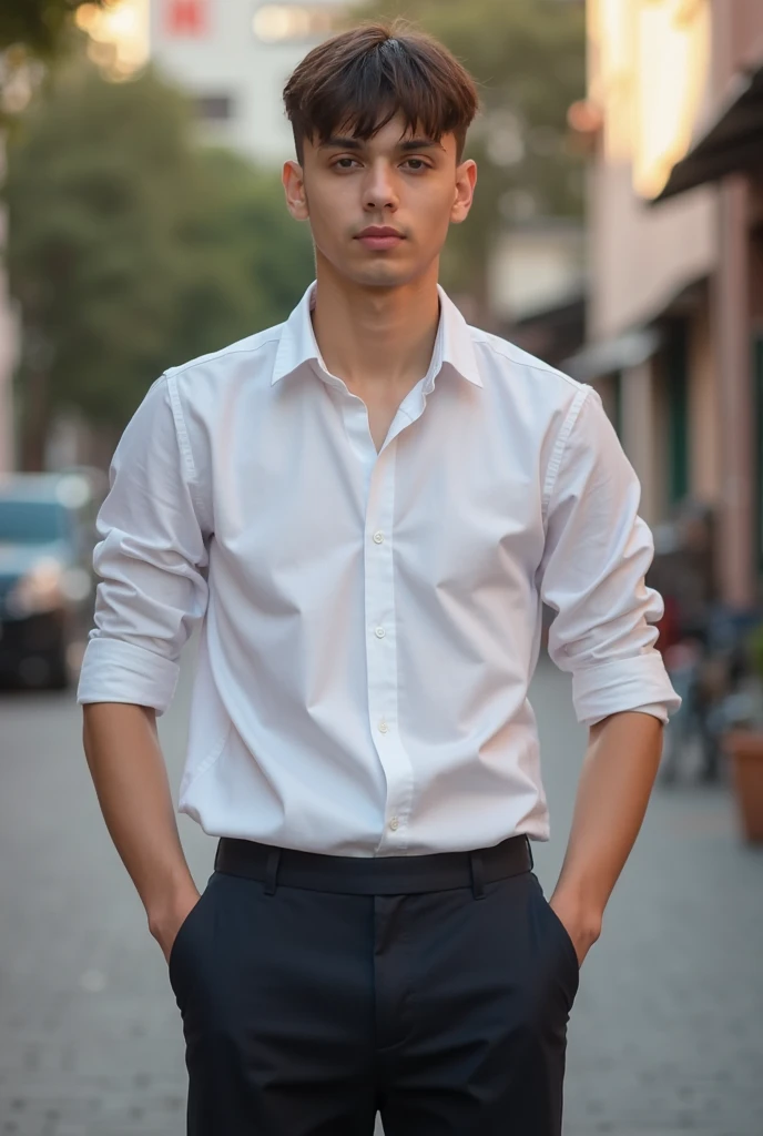 1man, a muscular 30 year old man in a long sleeved white shirt, tie and leather shoes, full body, soft lighting, masterpiece, best quality, 8k uhd, dslr camera, film grain, Fujifilm XT3 photorealistic painting art, by midjourney and greg rutkowski