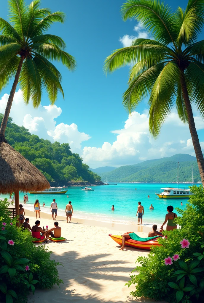 An image to promote an all-inclusive vacation plan for San Andrés from September 21 to 25, round-trip air tickets, 4 nights of lodging, buffet breakfast, lunch and dinner, 24-hour medical assistance, 10-kilo carry-on backpack per person at the Tower Hotel.