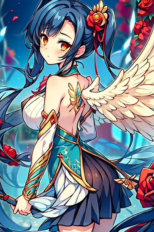 {-erro_de_anatomia:1.0}((Finest quality)),(超A high resolution),(ultra-detailliert),(Meticulous portrayal),((best pictureinest works of art),Ultra-Precision Art,The art of astounding depiction, (1 Female Goddess:1.5),a smile,Flapping,Fluttering feathers, (readhead) hair.