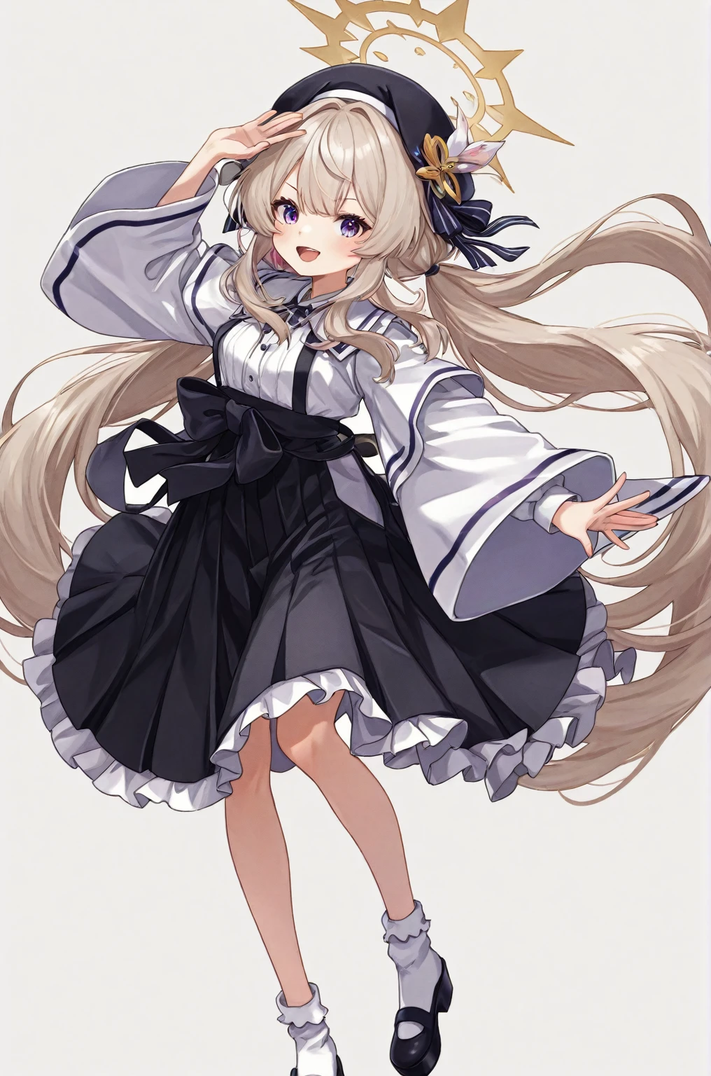 （Cute older sister:1.3）、Long eyelashes、smile,Spring atmosphere、noon、Aggressive、hot、((Strong winds))、Black Pantyhose、Shining Eyes、sneeze、pollen,Big Breasts