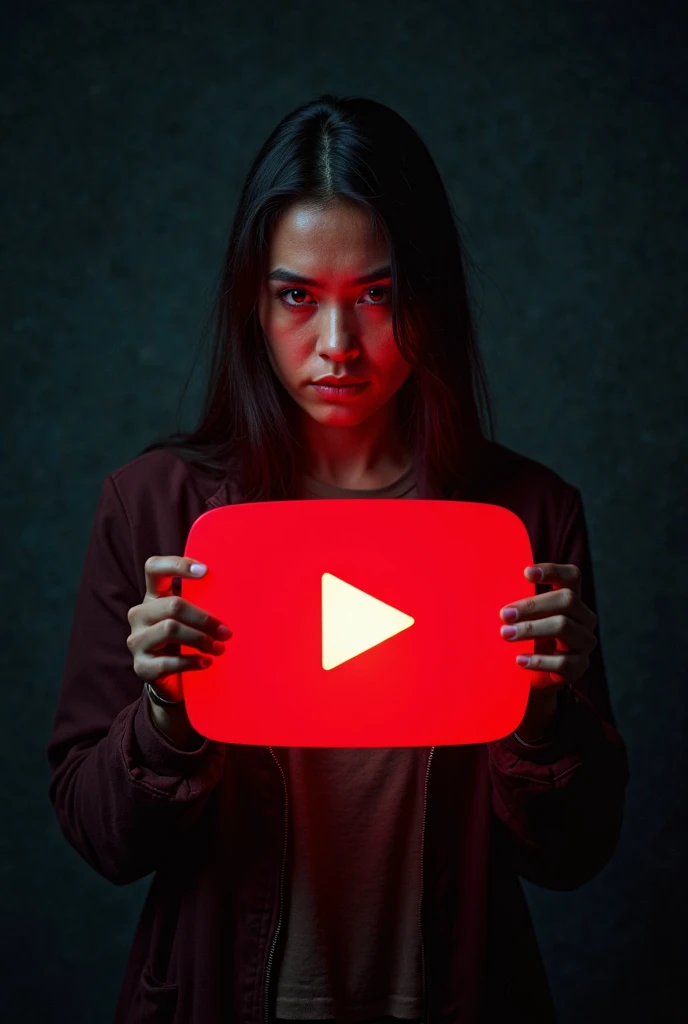 Please generated an image that may be suitable for a YouTube thumbnail. The image depicts a person holding a smartphone with a worried expression, surrounded by icons of social media apps such as Facebook, Instagram, Twitter, and Snapchat. The apps are depicted as "dangerous" with warning symbols and a dark, ominous background. The title of the image reads, "The Dark Side of Social Media: Protect Your Mental Health".