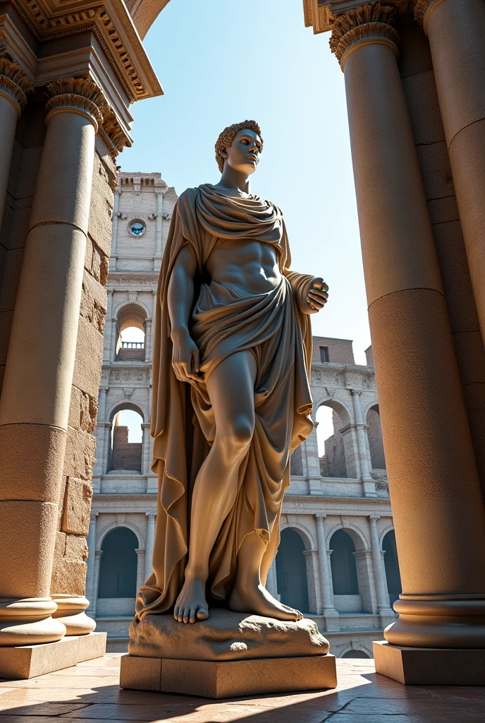 Something That Represents Renaissance Rome Image of a Renaissance statue in the Roman Colosseum - SeaArt AI