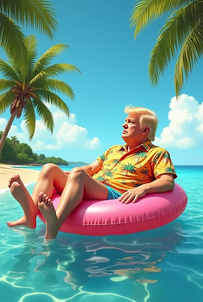 Make me a Donald Trump as a thong model
