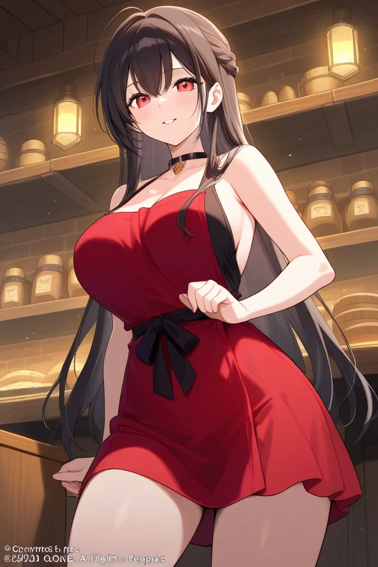 (masterpiece, best quality),female eighteen, voluminous, maori, chestnut eyes, , burgundy top knot hair, puzzlement wearing cropped wide-leg pants, scoop-neck top, , leaning back arch, leaning back with an arch, accentuating the body's contours and confidence, candlelit dinner, the glow of candles during a romantic dinner, creating an intimate and passionate atmosphere, a lively neighborhood block party, with music, food, and a sense of community