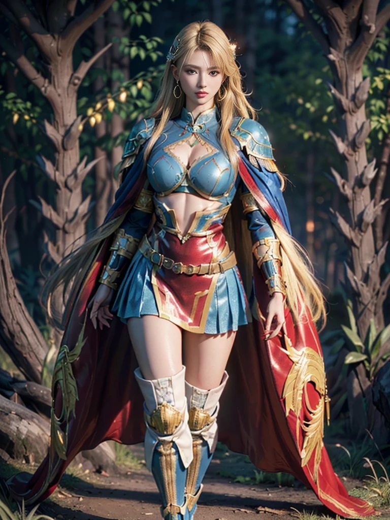 (((masterpiece, best quality))), (((high quality))), (((high resolution illustration))), (((hyper detail))),(((NSFW))), (((Wordsworth's Sharon))),(((Very beautiful long blonde hair))), (((Very beautiful face))), ((((Detailed face)))),(((very beautiful blue eyes))),(((Realistic Skin))),(((her face is flushed))),(((slim body))),(((slim thighs))),(((small breasts))),(((very beautiful slender legs))),(((gold and ocean blue and red and black and white armor with extremely detailed and intricate decoration))),(((red and white skirt with extremely detailed and intricate decoration))),(((boots with extremely detailed and intricate decoration))),(((cloak with very detailed and intricate decoration,))),,(((beautiful earrings))),(((beautiful hair ornaments))),(((in the old dark deep forest with no light:1.2))),(((wet her skin))),((Sharon is crying with tears streaming down her face:1.3))),(((late at night:1.7))),(((highest quality:1.6))), (((A high resolution:1.5))), (((Realistic:1.75))), ((8K resolution)), ((Canon EOS R5)), ((50mm)),((Absurd)),((Ultra-detailed,Cinema Lighting)),(((torn clothes:1.5))),(((tied up with rope:1.2))),(((standing:1.2))),(((1male:1.5))),(((a male is holding Sharon from behind:1.5)))