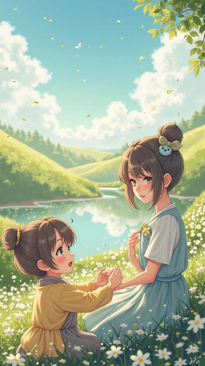 Highest quality、High resolution、Detailed Background、(Beautiful face in every detail:1.4)、Anatomically correct、Normal number of fingers、Detailed facial expressions、(Detailed eyes:1.2)、Teenage beauty、Light color hair、Braided Ponytail、Braided bob cut、Braided twin tails、cute gesture、Innocent joy、A sense of freedom in nature、A cool day swimming in the river、
(Two girls enjoying a cool dip in the river:1.5)、
In the blazing summer sun、I can hear the river babbling、We all run out、
Walking along the river、Eventually you'll reach the water's edge、Playing in the water under the speech bubble、Excited voices echo throughout the room.、
Taking off your shoes and soaking your feet in the water brings a smile to your face.、Enjoy the pleasant time as you touch the cold water、
Children gather stones, throw them into the water, and cheer as they splash about.、It's cute to see them having so much fun riding on a swim ring and feeling the current.、
Eating lunch in the shade of the trees helps to ease fatigue.、Enjoy the pleasant breeze and nature that will leave you with fond memories.、Smiles on everyone's faces、It was a day of swimming in the river that satisfied both body and mind.、
Rash guard、Shorts、sandals、I call chap、Short sleeve T-shirt、Shorts、sneakers、backsack、cute
