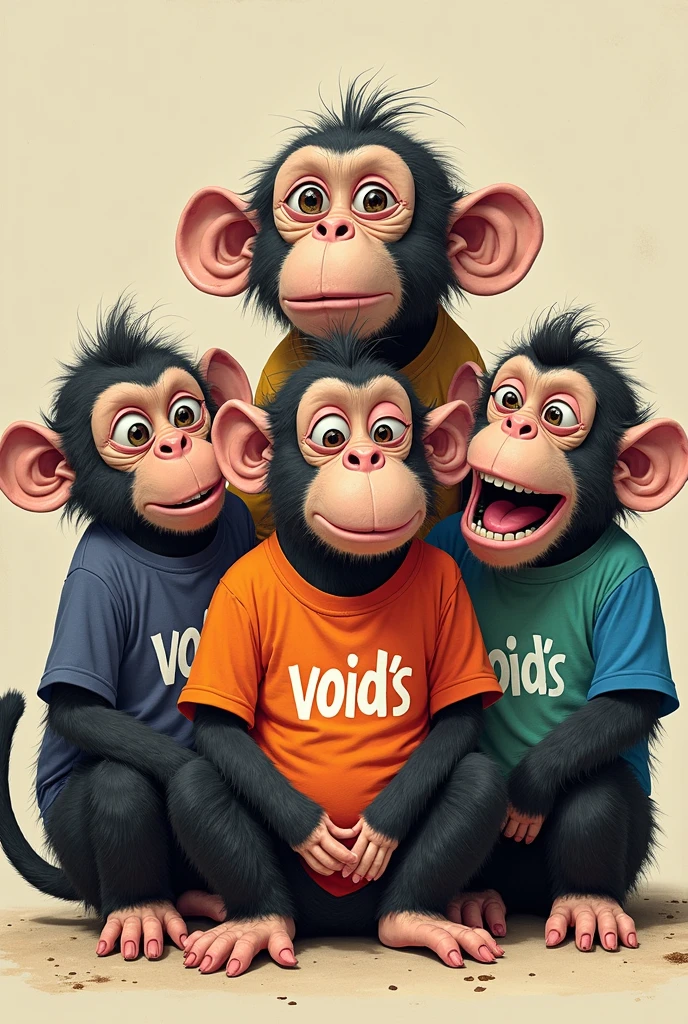 (Monsters and Jungle), T-shirt round shape logo, orthographic view, (Sky background: 1.4)