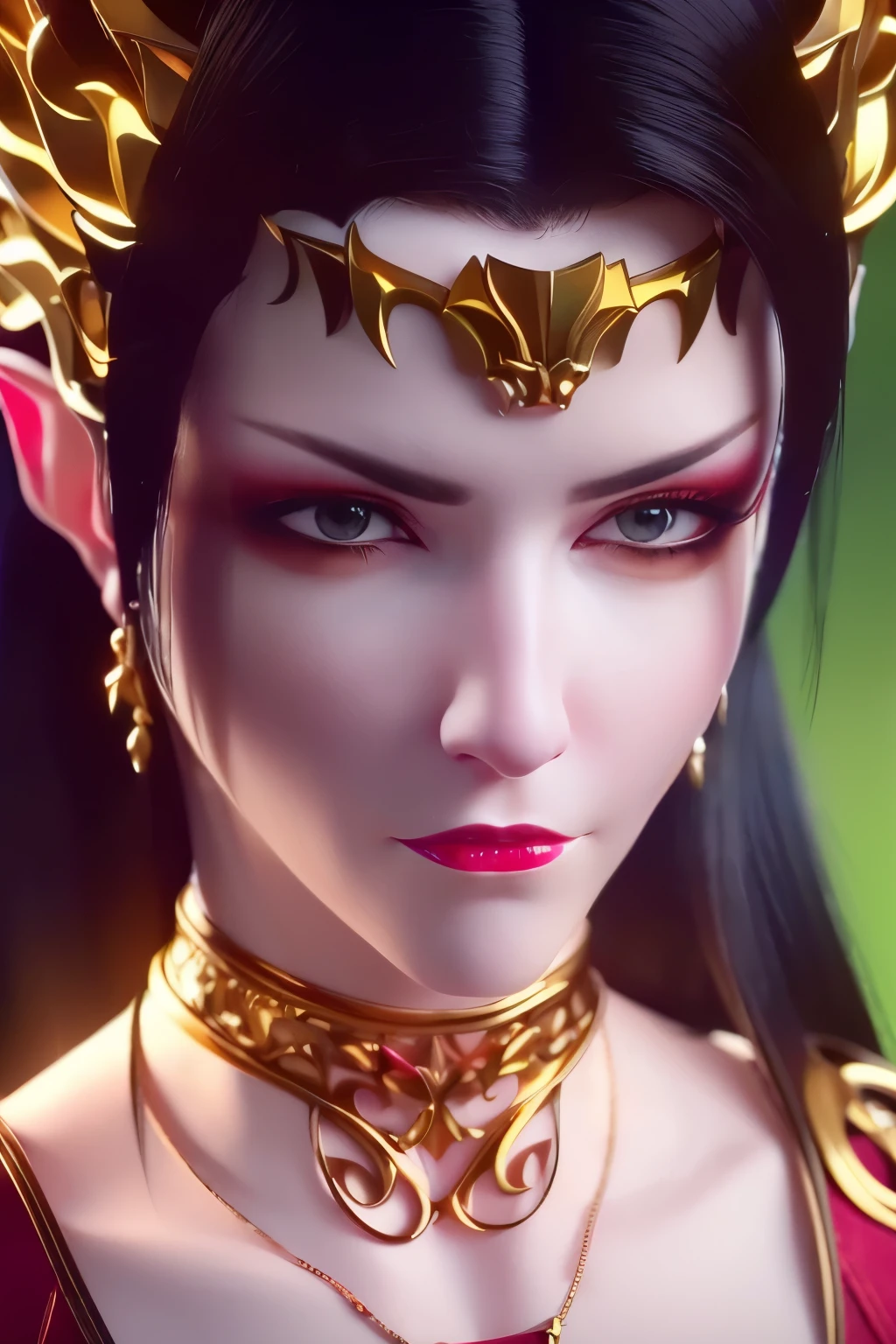 (RAW photo:1.2), (photorealistic:1.4),(intricate details:1.2),(masterpiece:1.3),(best quality:1.4), (ultra highres:1.2),1girl, solo, jewelry, earrings, pointy_ears, necklace,