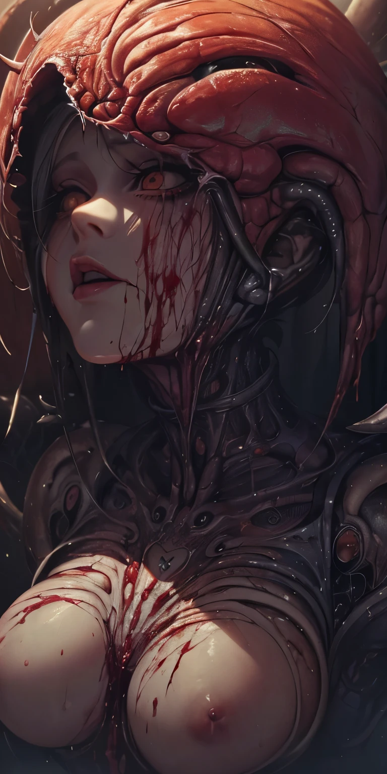 (Body horror:1.4), portrait , up close , (Biological Machine:1.3), (Bloody:1.2), ser vivo, ( gorgeous :1.2), Hans Giger, many hands, (Zentangle:1.2),
Granular, extremadamente detailed, intricate details, dynamic lighting, realistic, natural light, Low Light,
(obra maestra, detailed, high resolution: 1.2), Blood, Red liquid , rojo