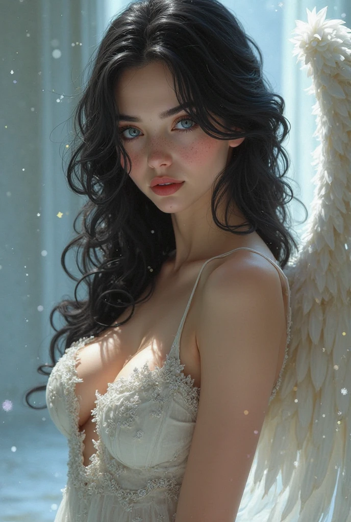 a photorealistic angelic girl, beautiful intricate detailed face, long eyelashes, angelic halo, glowing ethereal aura, flowing hair, porcelain skin, serene expression, divine radiance, dramatic lighting, warm color palette, cinematic composition, masterpiece, high resolution, photorealistic, hyper detailed
