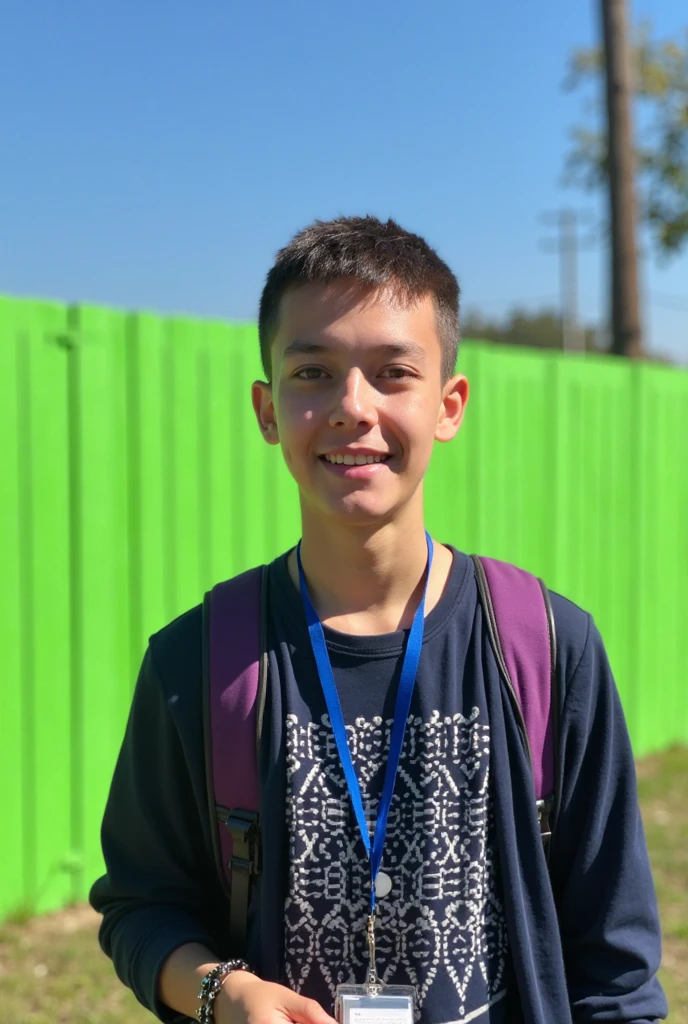 Sami walks alone in the school corridor, carrying his backpack on his back. Other students pass by, and the bullies crowd around him, laughing derisively.