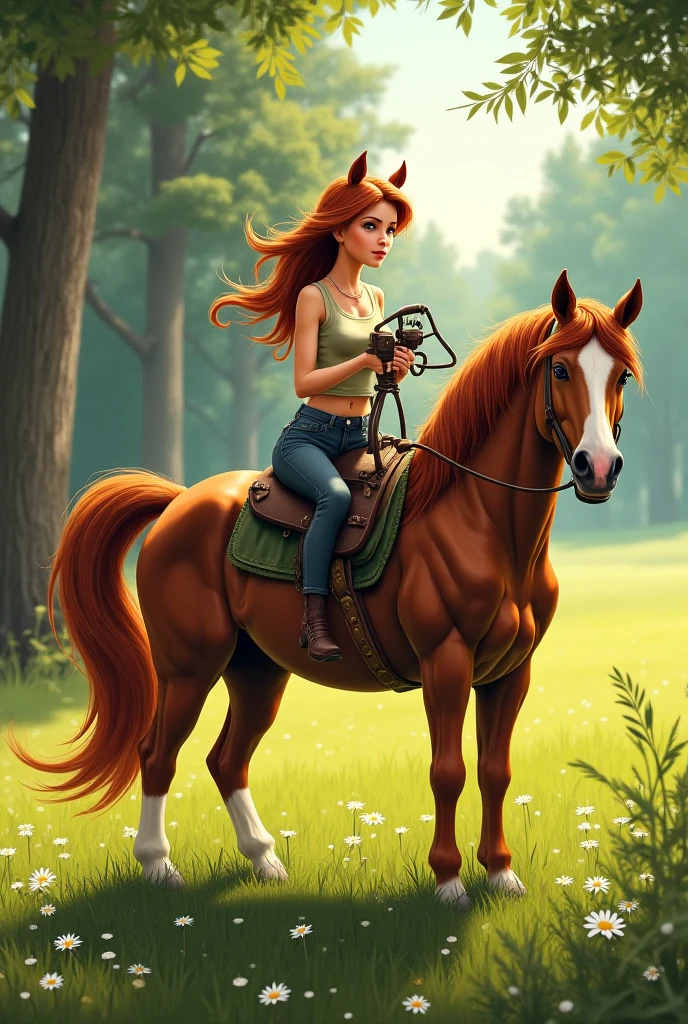 Beautiful female centaur, realistic