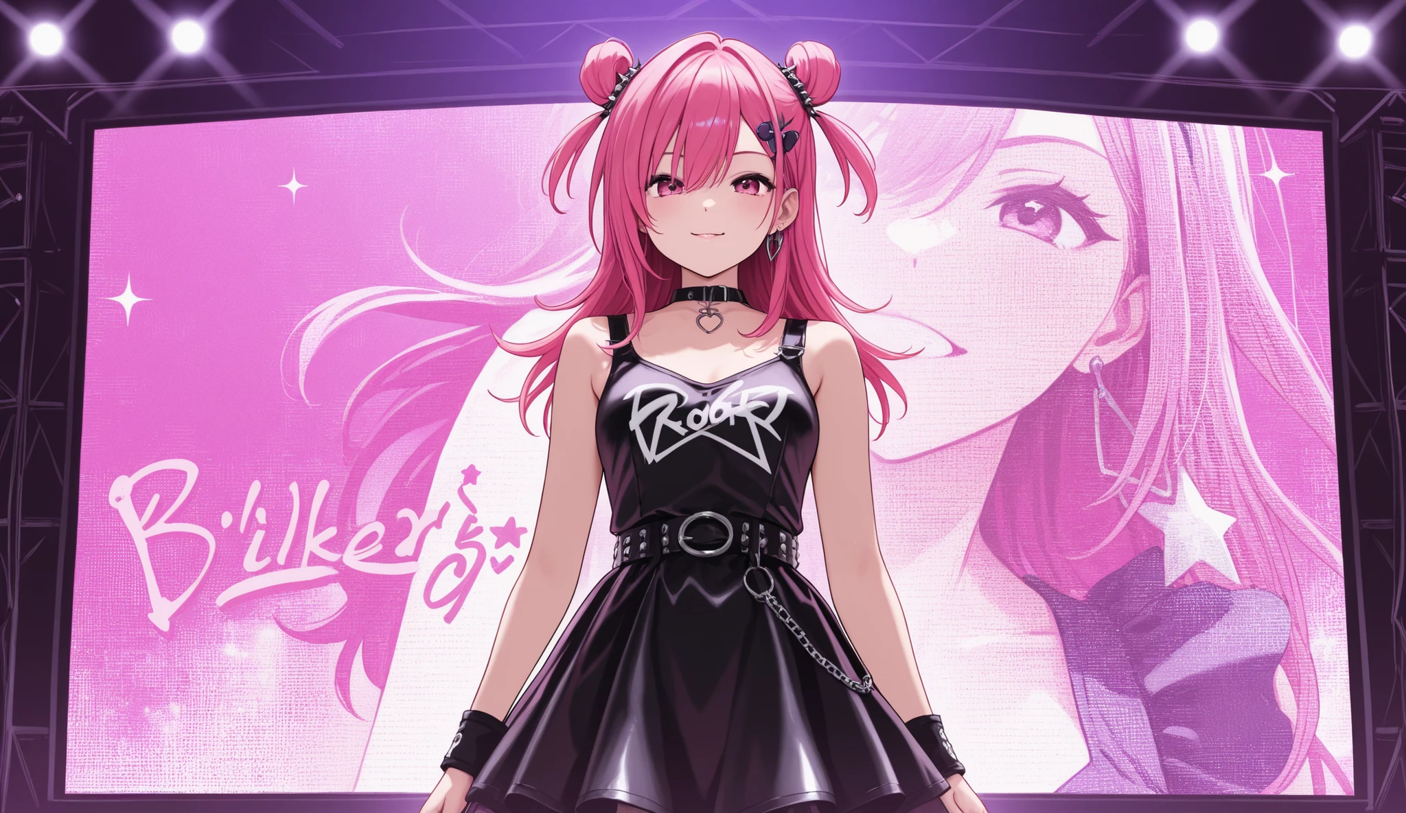 Rocker girl sings and dresses like a rocker