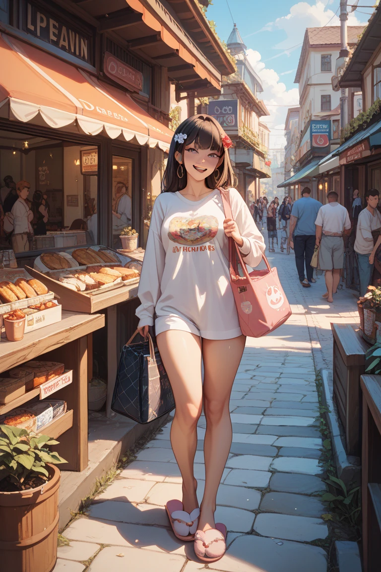 Female teacher showing panties with a disgusting face、omatsuri、Hold the shaved ice in your hand and chew a spoon、