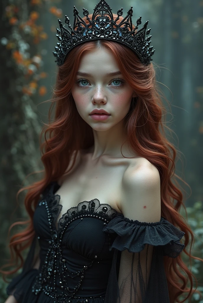 a beautiful woman with lace cat ears, walking in snowy forrest, busty, with red hair, full body pose, intricate eyes, dark moody colors, dramatic lighting, cinematic composition, chiaroscuro, painterly, elegant, sensual, erotic, cinematic, digital painting, 8k, photorealistic, hyperrealistic, highly detailed