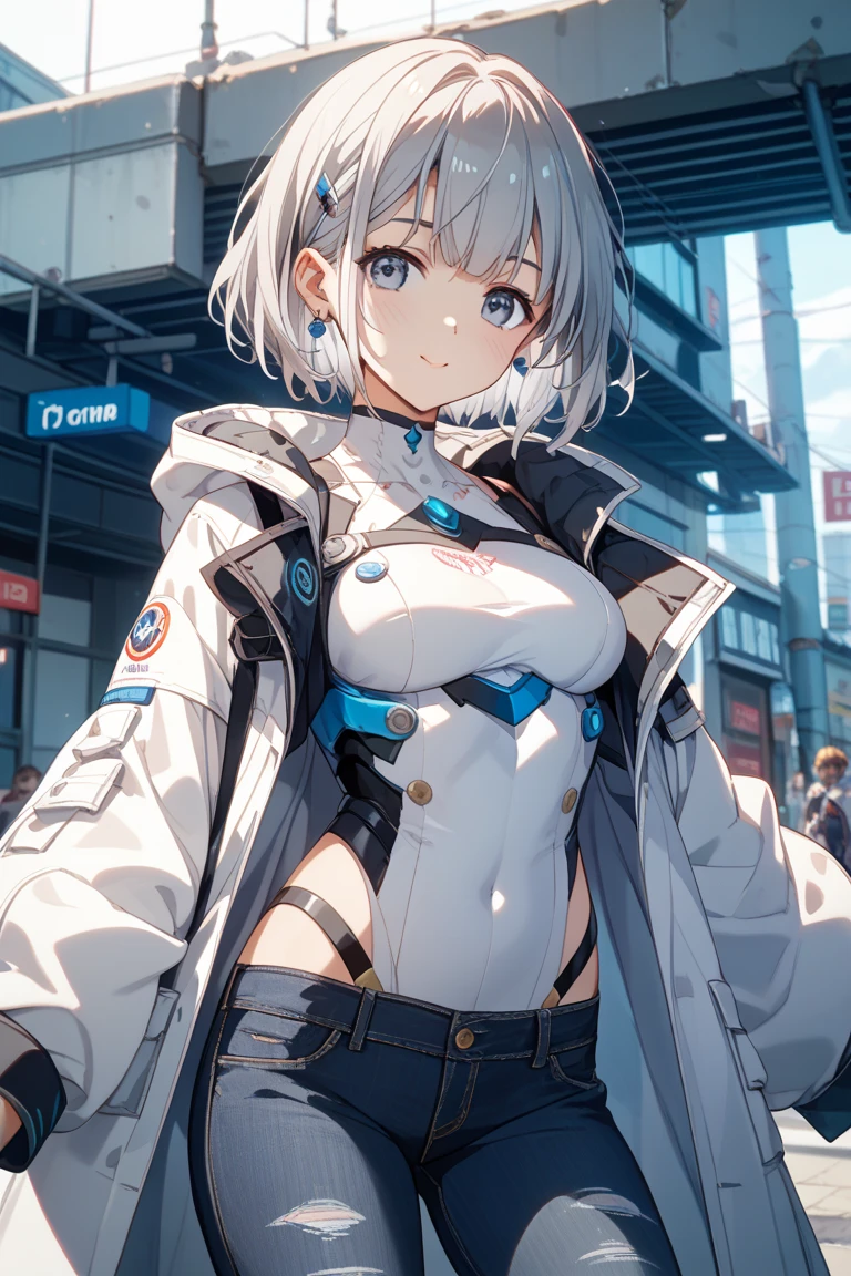 woman　manga　Japan　anime　Pastel tones　 nsfw　Silver Hair　Shortcuts　Cute 2B　Butt　thighs seventeen idol cute　Near future　Bright and natural atmosphere　A little quirky　Transparency　high school girl　Torn uniform　goddess　Half naked　Nipples　On all fours　Buckshot