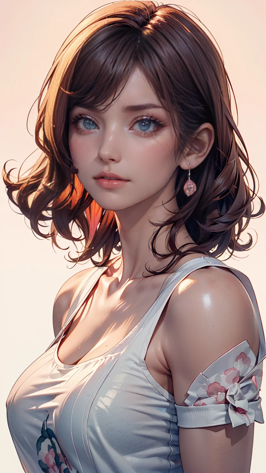 masterpiece:1.2, best quality), realistic, (real picture, intricate details, depth of field),
(1girl, solo), make up, parted lips, highly-detailed, perfect face, (medium breasts:1.4), small waist, tall,
glossy coral lips, red hairs, red eyes, short hair, (A girl playing volleyball, white volleyball uniform),
(sweating:1.2), (wet), sexy, blushing,