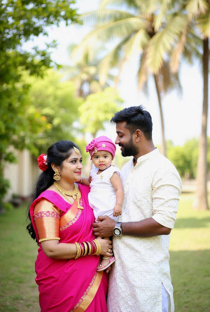 Indian parents with their child