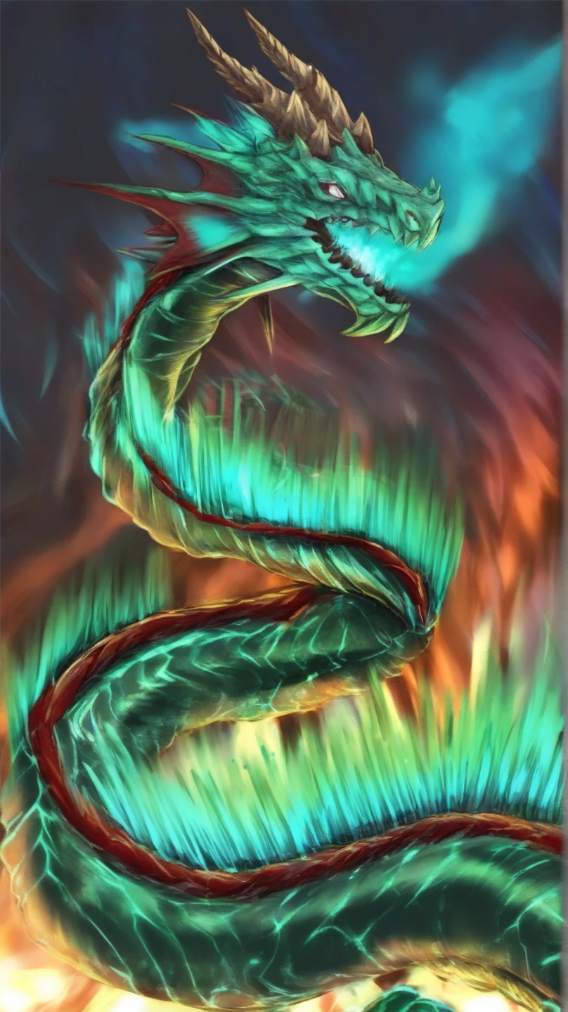 DonMM4573r0f3l3, a networked lava radiant serpentine  Tarasque,  claws, bird-like head, mismatched spiked legs,    ,   <lora:DonMM4573r0f3l3:0.8>