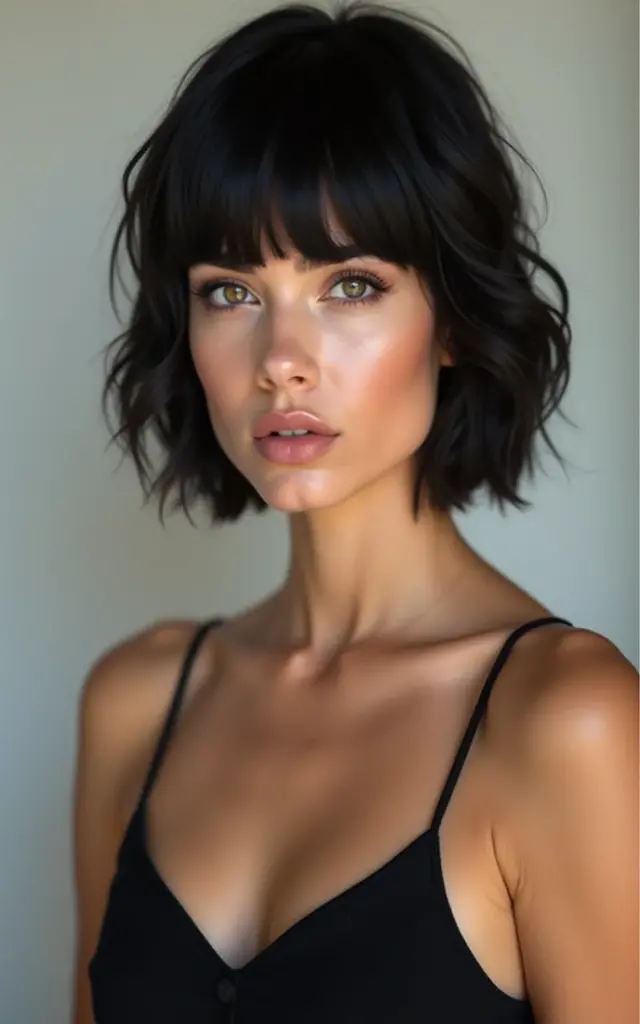 (Masterpiece.uhd.oil paint) medium full shot.. Ultra hot gorgeous latina woman. Age 18, short messy hair. Scenery. (((small breasts:1.4))) Cleavage.