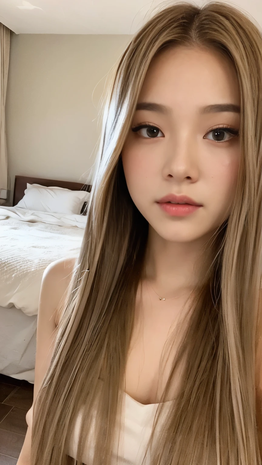 Photo of a 22-year-old girl in a bathrobe、(((erectile nipple)))、Japanese ido、Natural abs、bangss、bare shoulders​、breastsout、Beautiful bust、Chest squeezed together、Being on the bed、hair between eye、Super long hair、Silver hair、oval-face、二重まぶた、(Lying on the bed while lying down)、Brown-eyed、独奏、((Thin natural pink areola))、(cleavage of the breast)、delicate and sexy(鎖骨:1.3)、(shinny skin:0.8)、(​masterpiece:1.4)、(top-quality:1.4)、natural(Medium-sized breasts, slightly drooping,,:1.25)、glossy red lips、(areola of light color,,,,)、(sheer fabrics)、(SFW)、Sweat muscles、(Mouth wide open and ecstatic expression in pleasure)