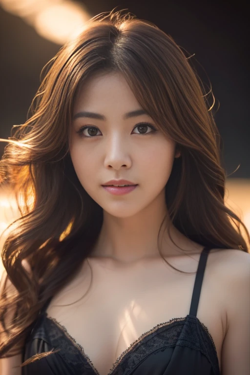 masterpiece, Highest quality, Realistic, Highly detailed CG integrates 8K, 8K,(Very beautiful face, Beautiful Lips, Beautiful Eyes), Exquisitely detailed face,1 Girl, Very beautiful girl,Exquisite eye makeup,Subtle eye detail,The best example of four fingers and one thumb,Toned figure,Nice and beautiful smile,明るいLong Hair,transparent, Quality hair,(masterpiece, Highest quality:1.2),alone,The eyes are exquisite and delicate,Brown Hair、Long Hair、Pink Lips,blue eyes,Big Breasts、Wavy Hair、((Race Queen,tights:1.0)))、Japanese、25-year-old female