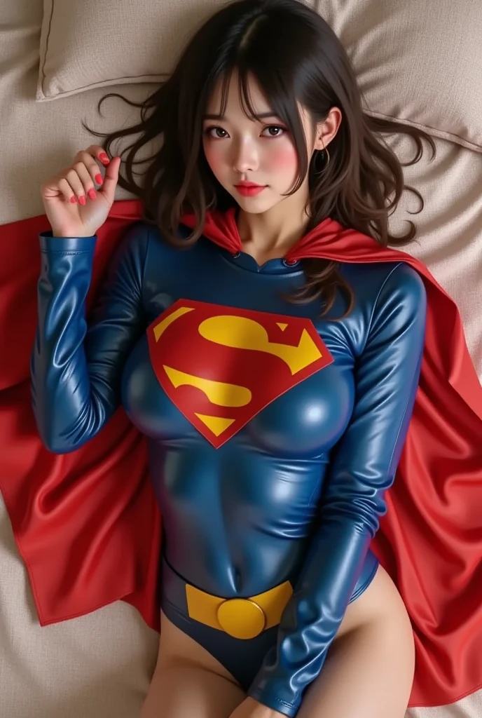 Woman body set big breasts, Supergirl costume dress