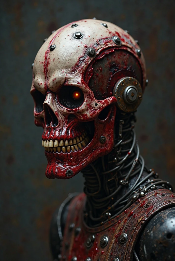 1girl,EA post apocalyptic photo of a red hooded,alien and blue eyes features an angry alien,female creature,biomechanical android with translucent lingerie armor,scientific illustration with skeleton ornaments,white backgorund,alabaster skin,perfect face,hyper detailed,soul,skull and large teeth,hyper realistic robotic android mechanic,neo traditionalism,precision art,edgy,tattoo circuitry,dense atmospheric background. made by Mandy Jurgens and Mary Jurgens and Thomas Kinkade,Ambient occlusion,Cycles Render,Dim lighting,Arnold render,8k,octane render,Artstation Artstation HQ,unreal,Miki Asai Macro photography,close-up,hyper detailed,trending on artstation,sharp focus,studio photo,intricate details,highly detailed,by greg rutkowski,Miki Asai Macro photography,close-up,hyper detailed,trending on artstation,sharp focus,studio photo,intricate details,highly detailed,by greg rutkowski