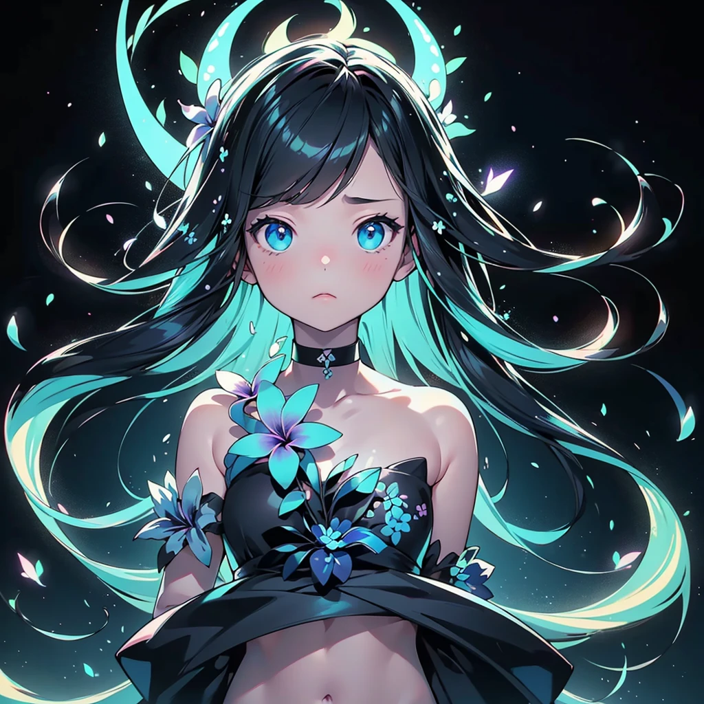 masterpiece, best quality,highres, 1 woman, adult, long hair. look_at_viewer, tall, perfect stature, liuli, bangs, chromatic dispersion, tansparent_plastic, Polychromatic prism effect, iridescence/opalescence, glowing colors, aluminum foil, Glowing ambiance,, moonlight, stars in the eyes, butterfly style, iridescence, coloured glaze, Polychromatic prism effect, rainbowcore, iridescence/opalescence, see_through, aluminum foil, glowing ambiance, beautiful dress