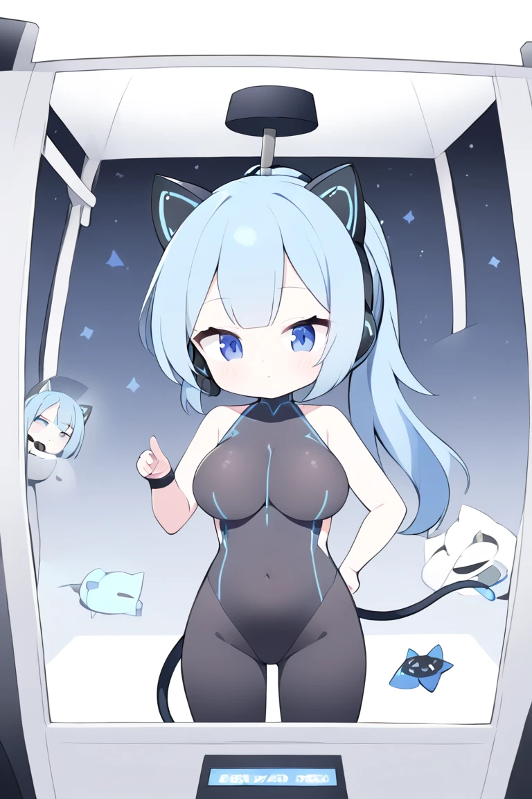 a pixel cat girl is standing with it's eyes open and smiling at the camera with an octopus like tail on her body, on a wall chained in a stone prison pretty ragged anime characters together over one another over the top of them a hard light blushing lewd face while wearing very tight boots micro leaf bikini, standing an animated figure with white skinny body a bread and a goey goop behind her is speech bubble