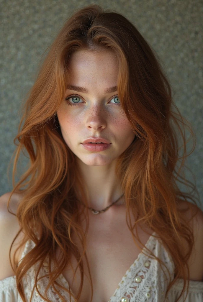 beautiful redhead girl realistic