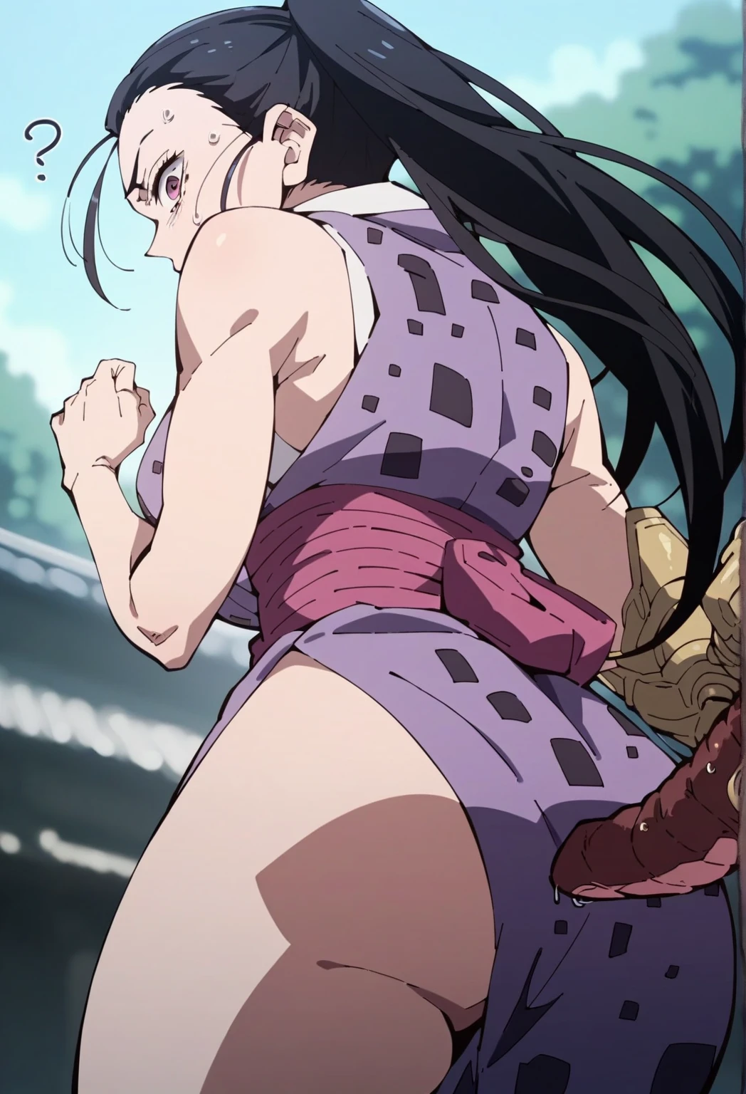 hanekawa tsubasa、attack of glasses、black hairの、big breastsのヌード、 (black hair, brown eyes, round face), big breasts, With ribbon, (blush your nose, Naughty, half-open eyes, drooling), [full body shot]、BDSM、Lots of love juice、pale pubic hair、wearing a black dog collar,full body shot,wide open legs、Glasses、hands tied above the head、head to toe shot、hand flail、fetters、Squirting、Squirting、There are many in the body,Under the tropical sun、Compete for big breasts in the bright sunlight、I compressed my chest with a rope.、woman in chains、I looked at it a little from the side.................、hips move up and down、chest moves up and down、cry in pain、Pee、((masterpiece)), ((highest quality)), (Super detailed), ((cute)), cute, (Lovely), ((very detailed)), 4K, (8K), highest quality、pink nipples、Shout、