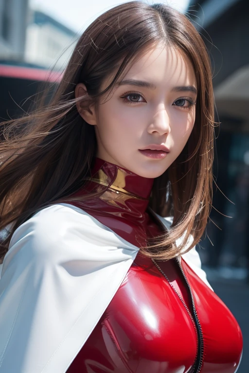 (1girl:1.3), solo, __body-parts__, official art, unified 8k wallpaper, super detailed, beautiful and aesthetic, beautiful, masterpiece, best quality, raw, masterpiece, super fine photo, best quality, super high resolution, photorealistic realism, sunlight, full body portrait, amazing beauty, dynamic pose, delicate face, vibrant eyes, (viewed from the side), she is wearing futuristic Iron Man mech, red and gold color scheme, very detailed abandoned warehouse background, Detailed face, detailed complex busy background, messy, gorgeous, milky white, highly detailed skin, realistic skin details, visible pores, sharp focus, volumetric fog, 8k uhd, DSLR camera, high quality, film grain, fair skin, photo realism, lomography, huge metropolis in future dystopia, seen from below, translucent, Yang Mi's face, blurred background, big breasts, cleavage
